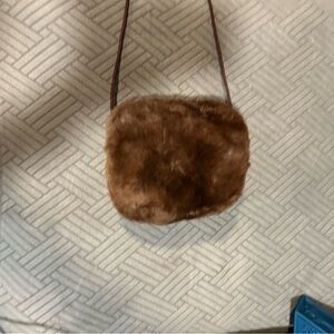 Cozy Brown mink kids muff 7 inches long circumference is 15 inches